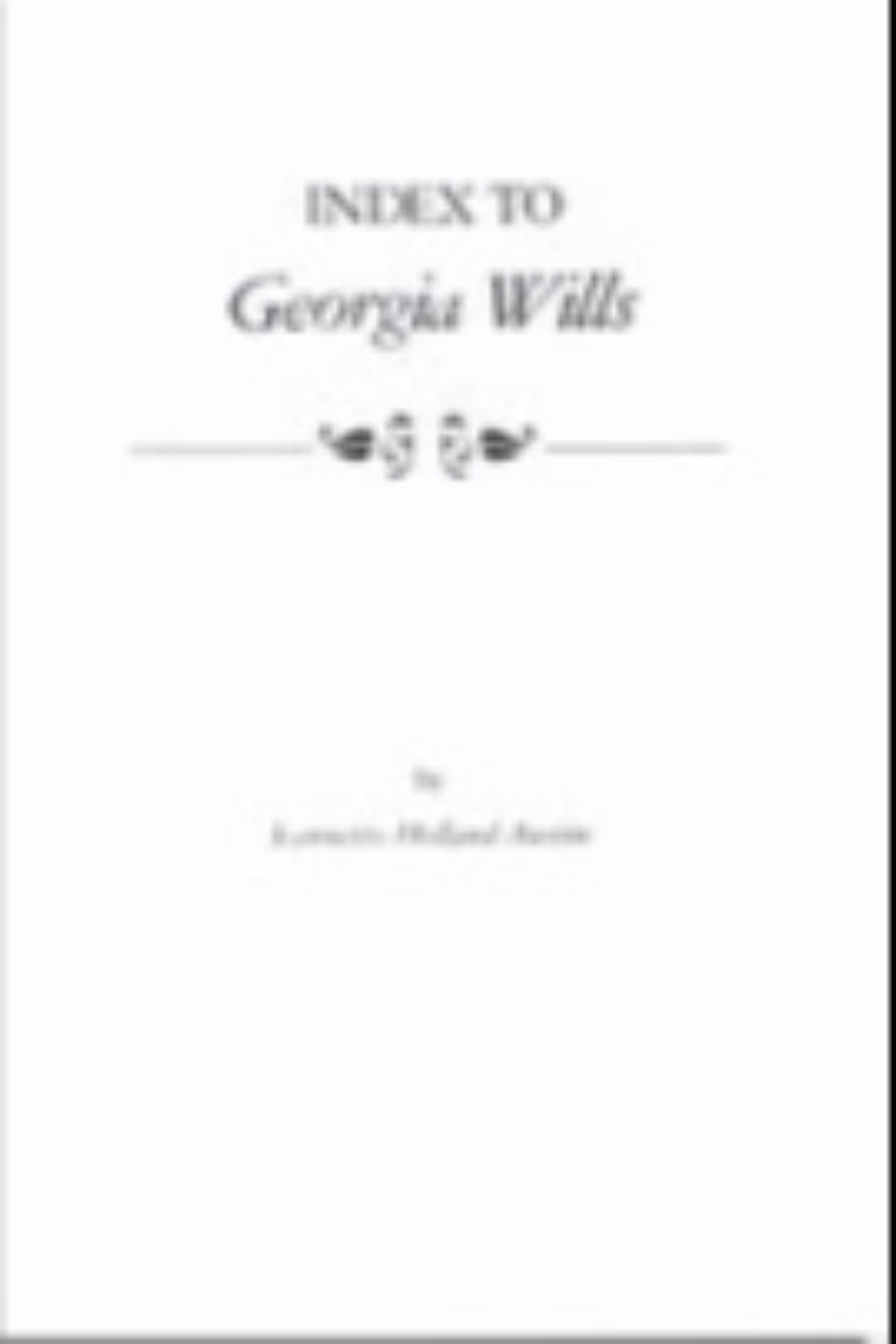 Index to Georgia Wills