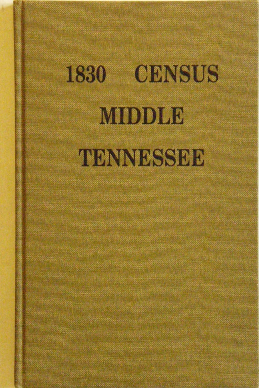 1830 Census, Middle Tennessee