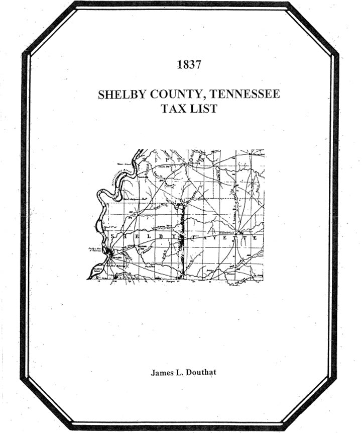 1837 Shelby County Tennessee Tax List