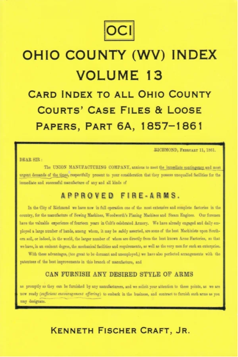 Ohio County (West Virginia) Index, Volume 13 [2 volumes]