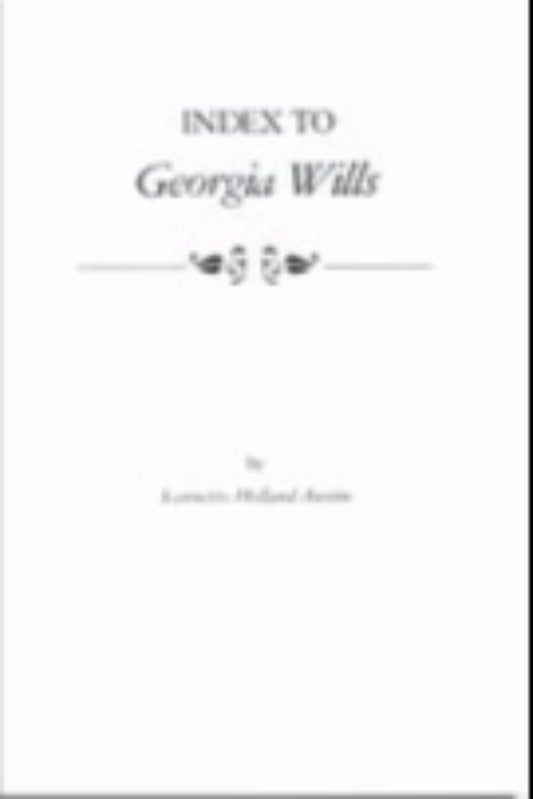 Index to Georgia Wills