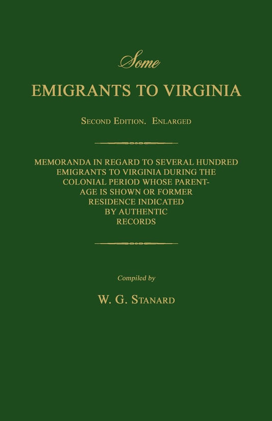 Some Emigrants to Virginia