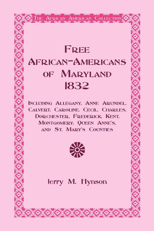 Free African-Americans Maryland, 1832